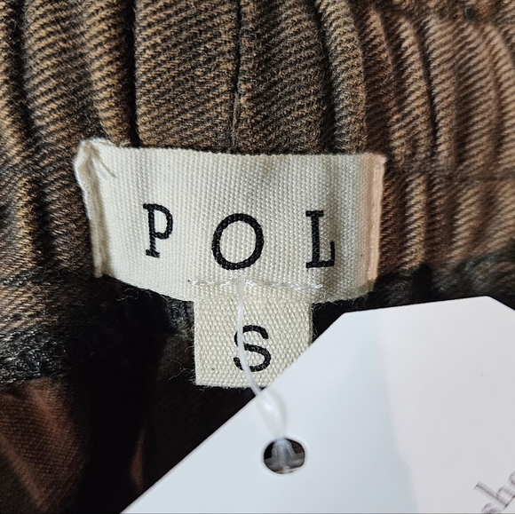 POL Brown Patchwork Boho Wide Leg Cotton Pants NEW - Picture 7 of 8